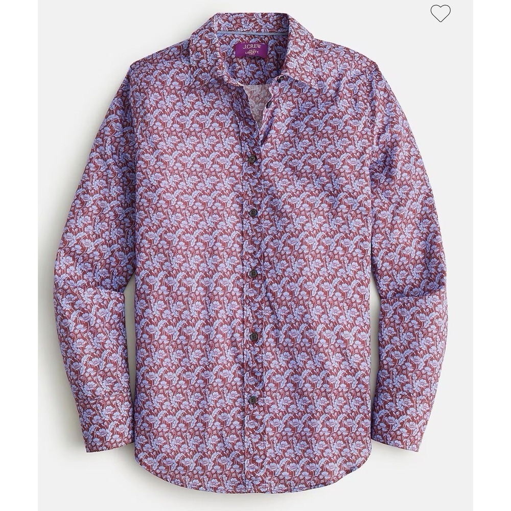 J. Crew Women's Slim Fit Liberty Fabric Toutouayette Floral Button Down Size 4